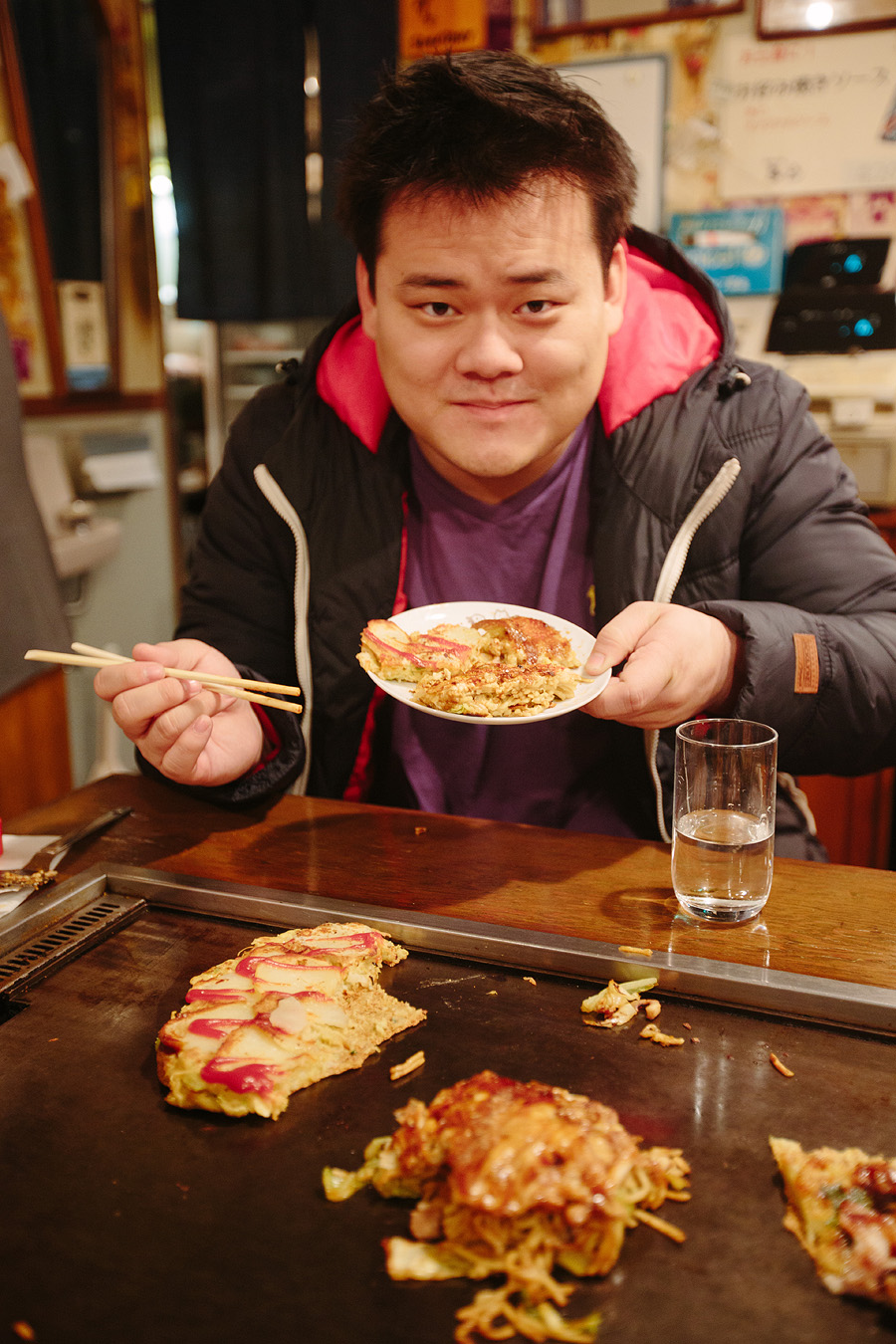 Okonomiyaki of Osaka Japan