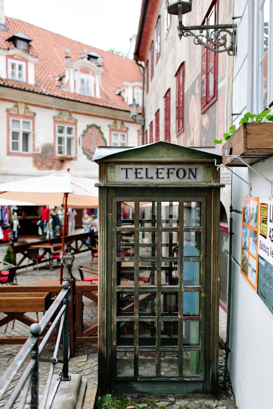 Vintage Phone Booth Cesky Krumlov