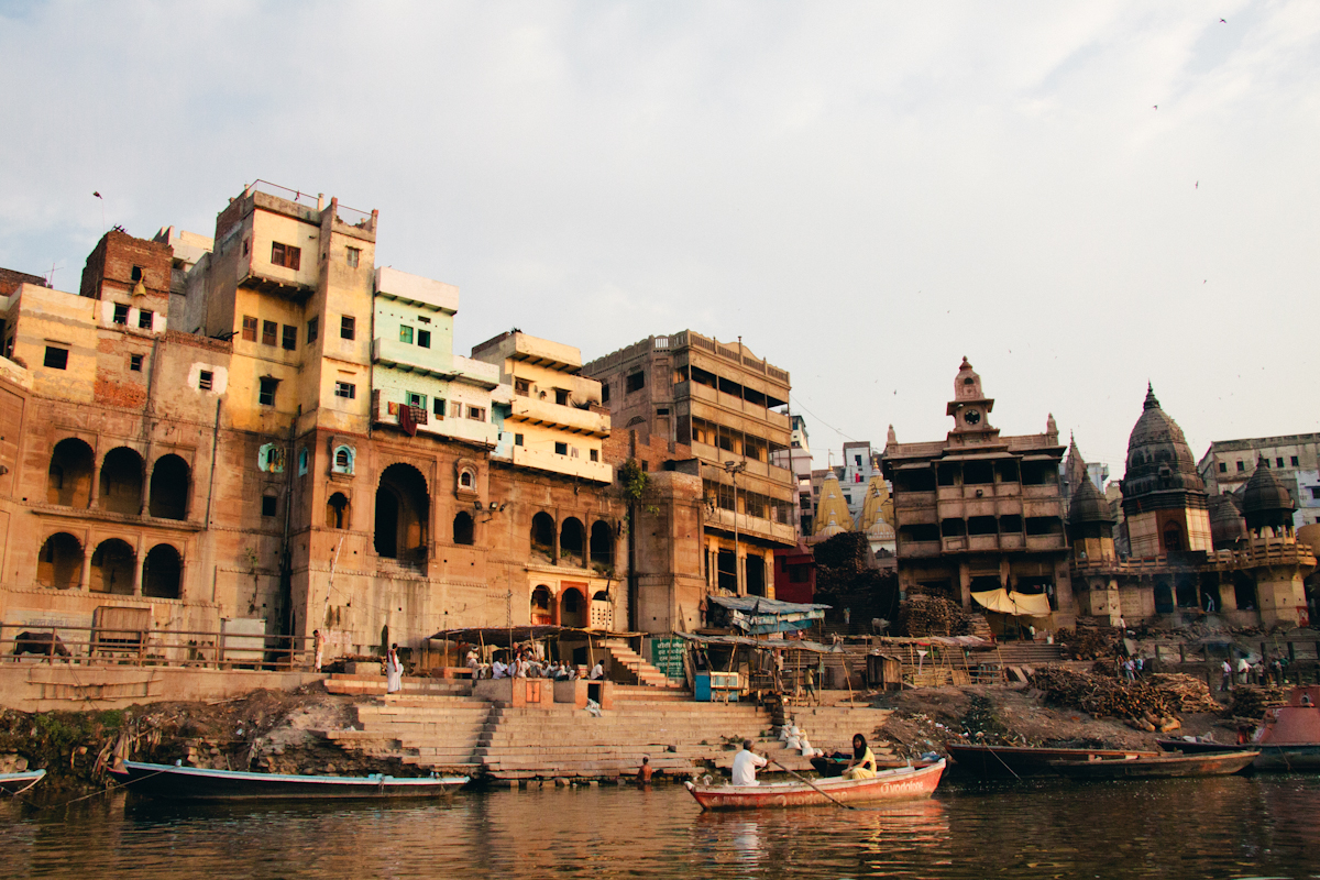 View from the River in Varanasi India