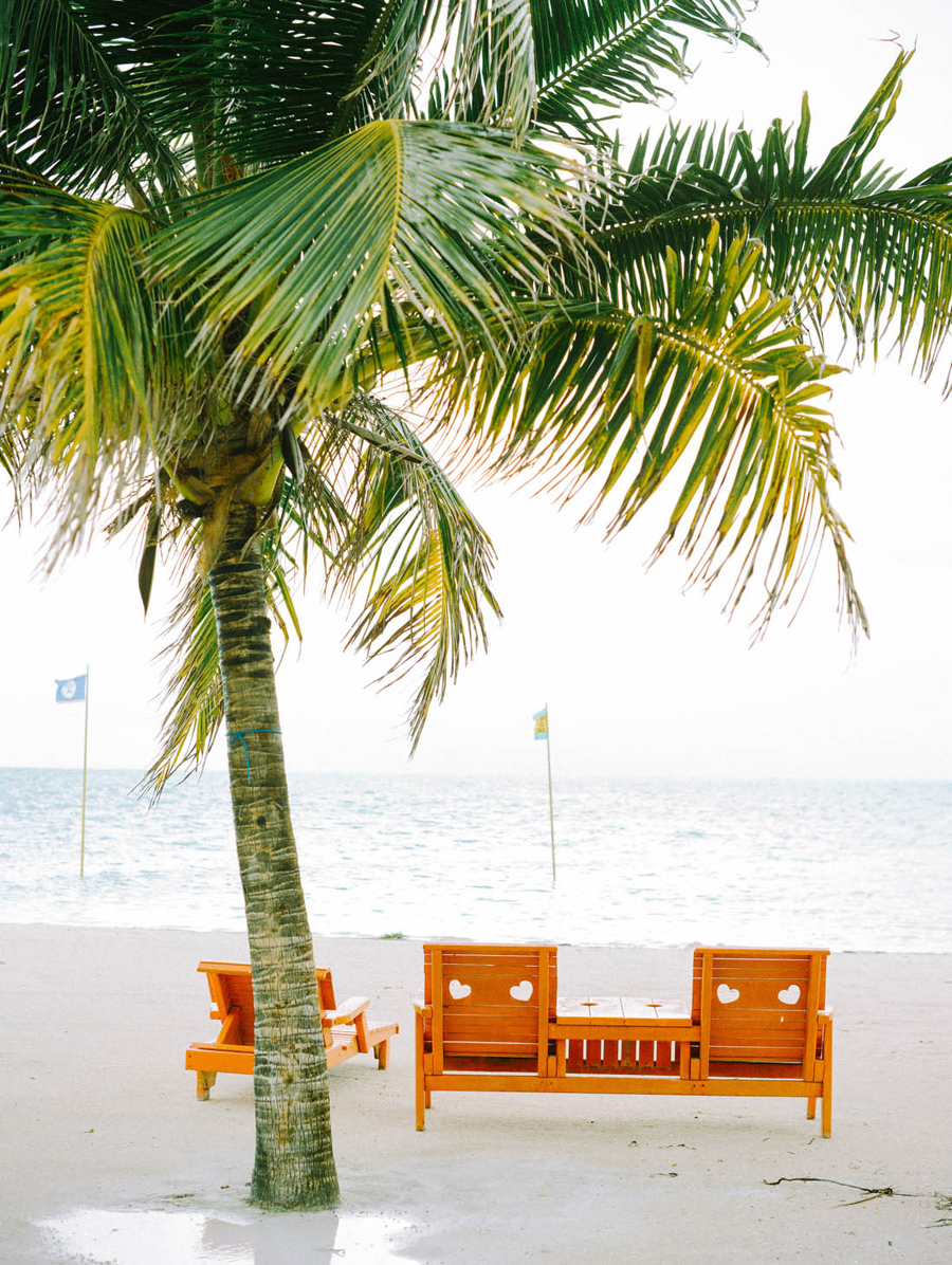 Orange Beach Chairs on the Sands of Belize