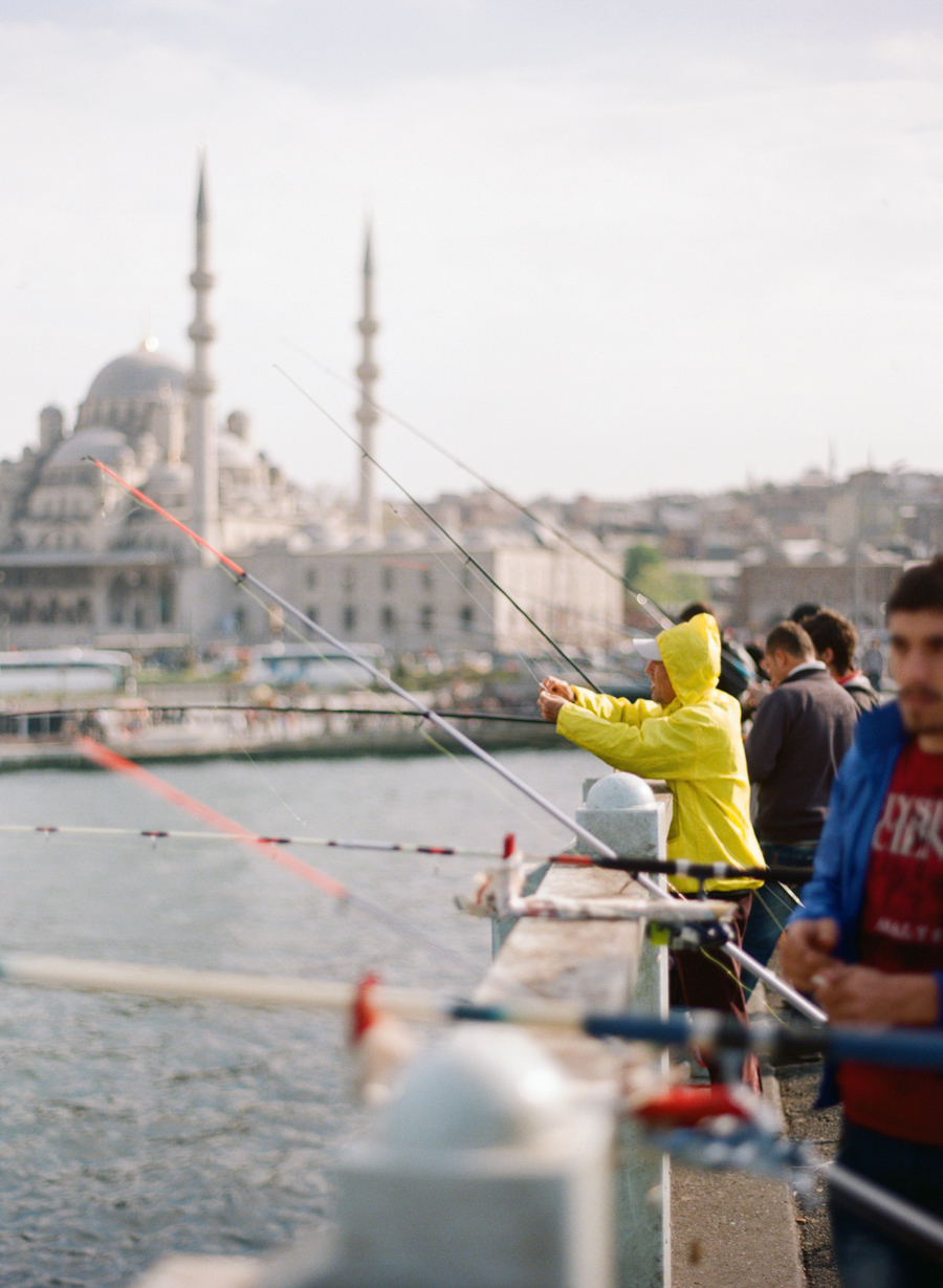 Fishing from the Bridge in Istanbul