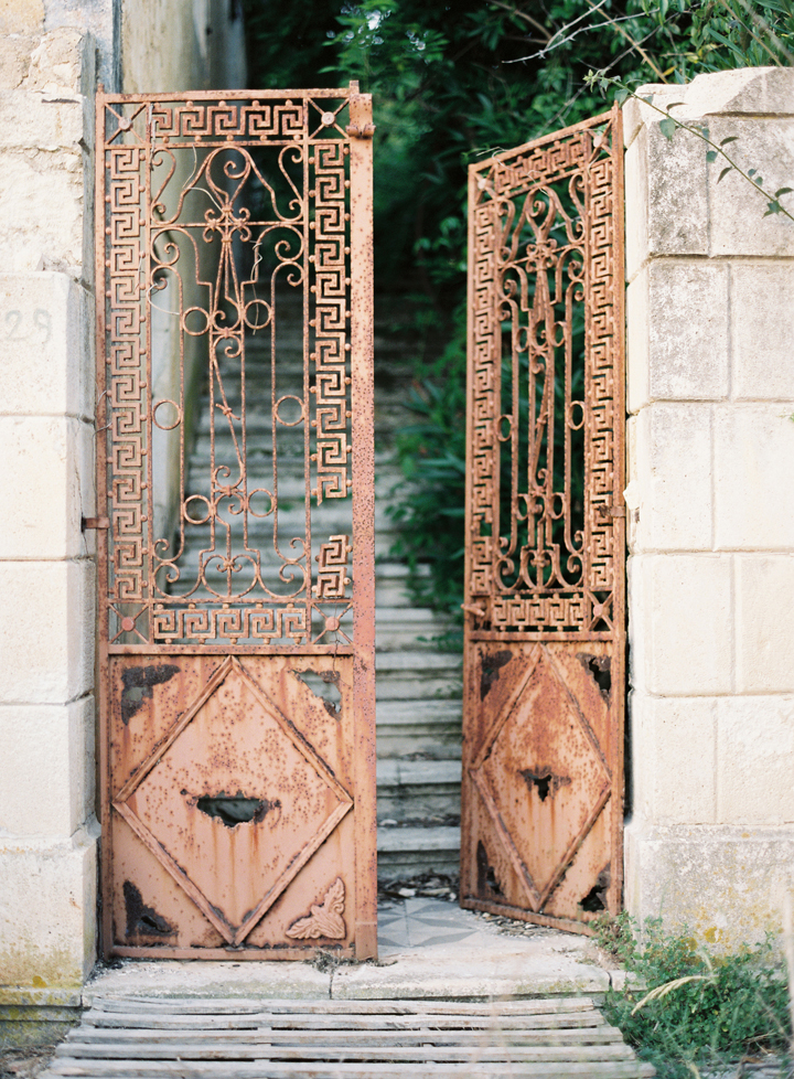 Pink Iron Doors in Kefalonia Greece