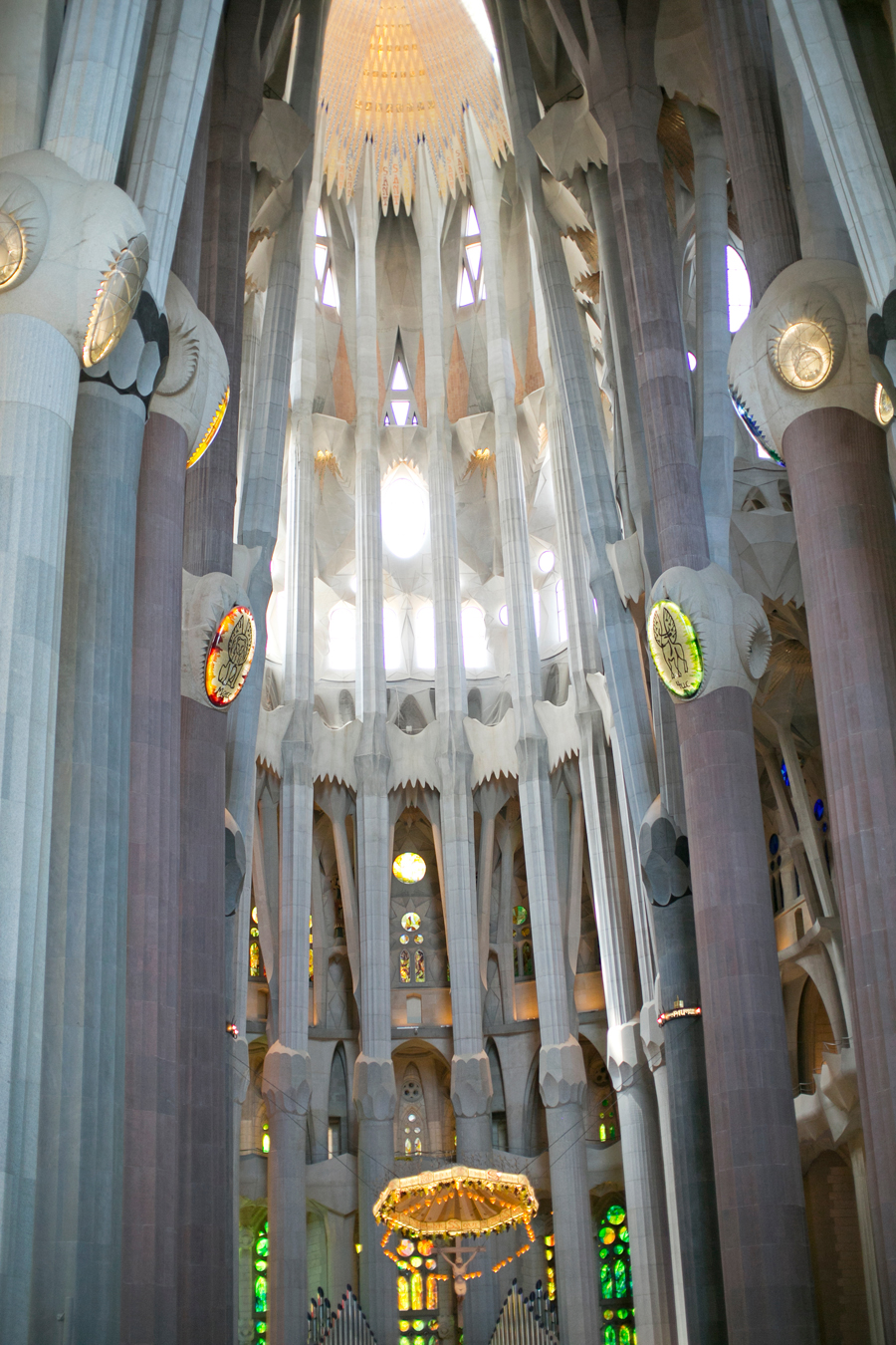Ornate Details at La Sagrada Familia in Barcelona Spain