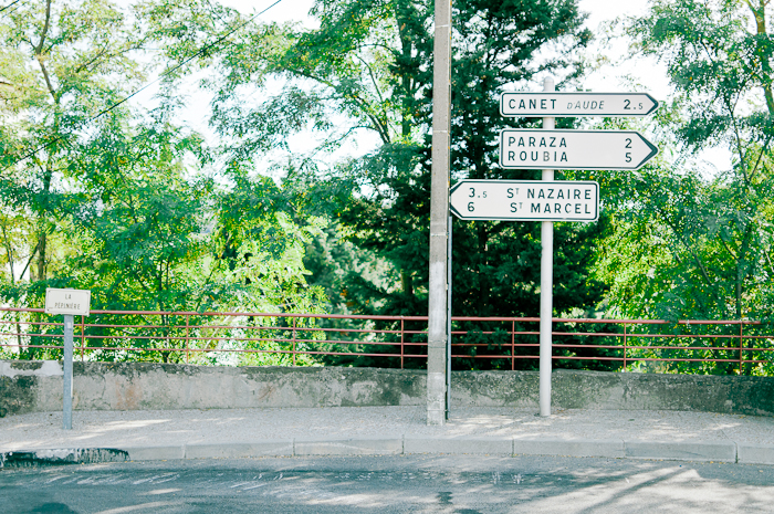 Road Signs in Ventenac en Minervois France