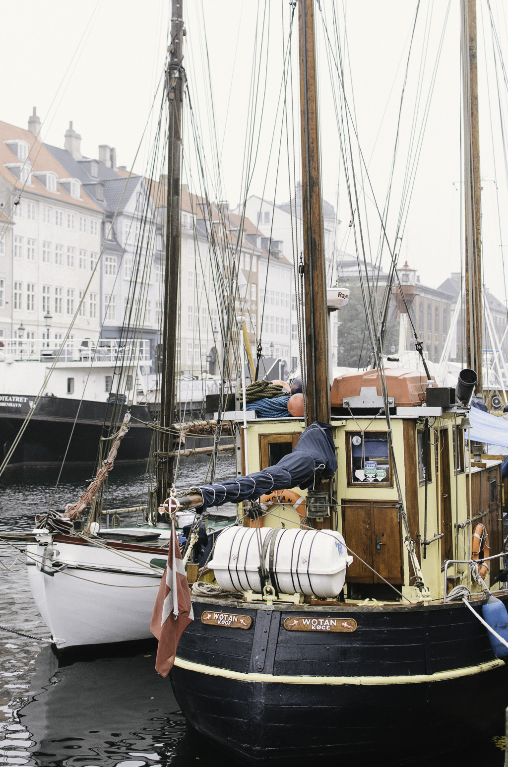 Sailboats at the Nyhavn in Copenhagen