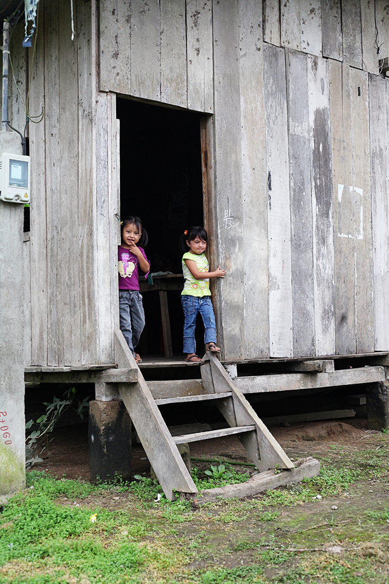 Young Girls at Home in Tsachilas Ecuador