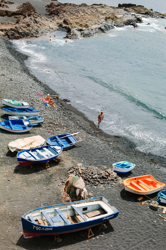 Boats on the Beach in Lanzarote Spain