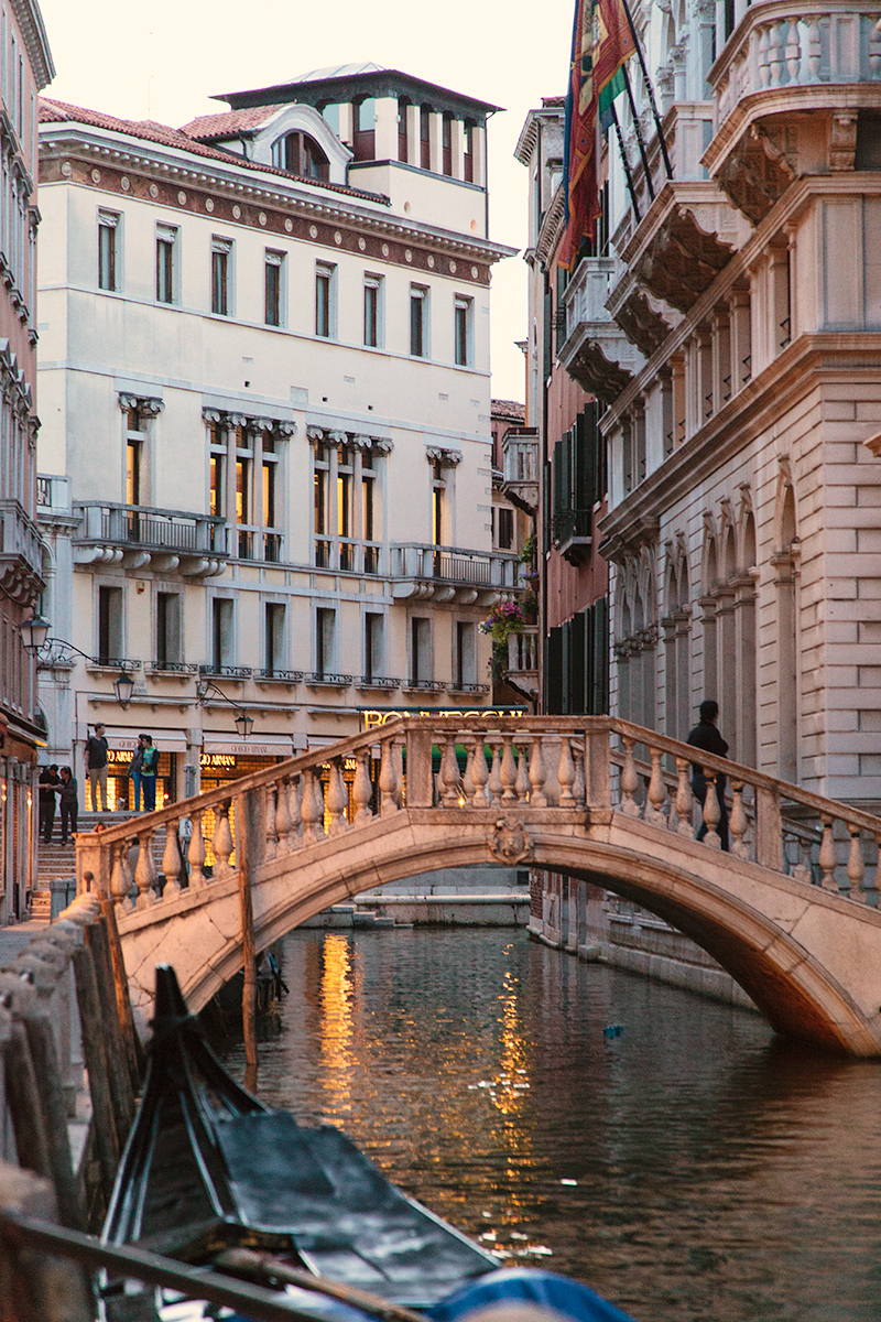 Stone Foot Bridge in Venice Italy