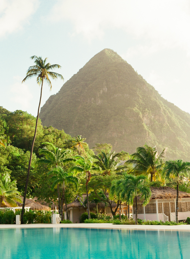 Poolside at Sugar Beach Hotel in St Lucia