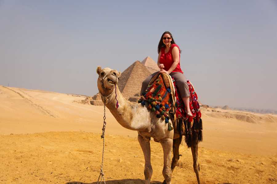 Riding a Camel in Egypt