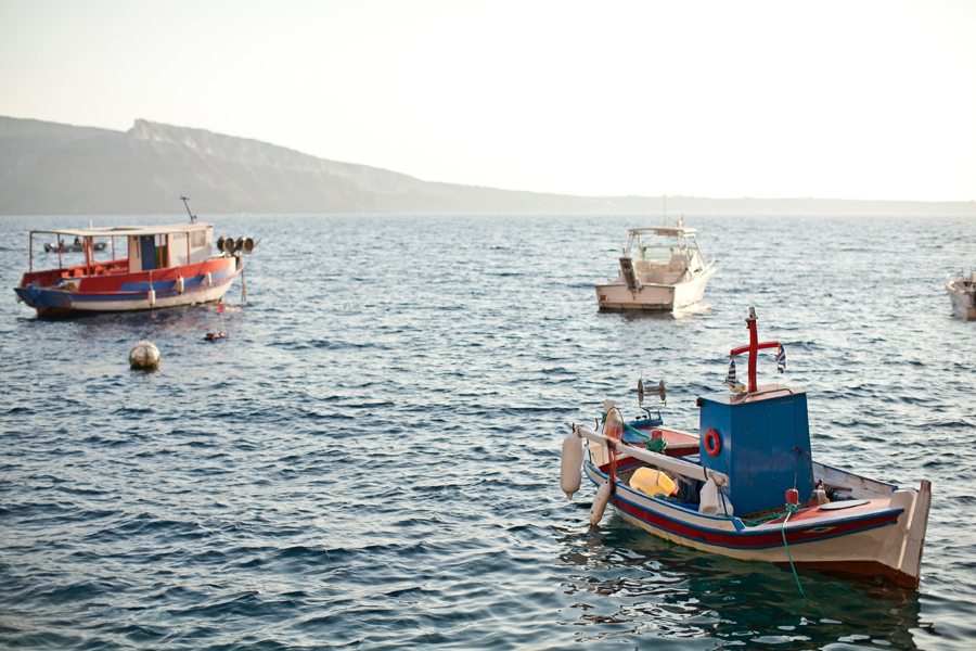 Boats in Amoudi Bay