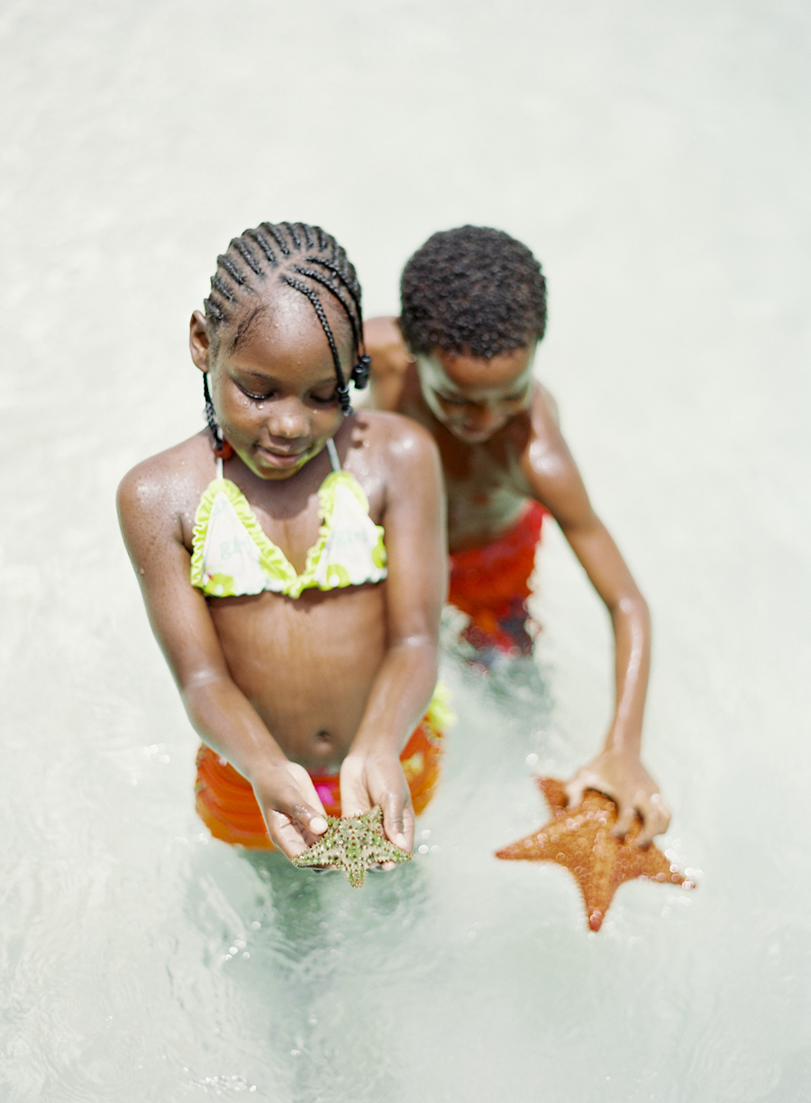 Children on the Beach in Anguilla Children on the Beach in Anguilla