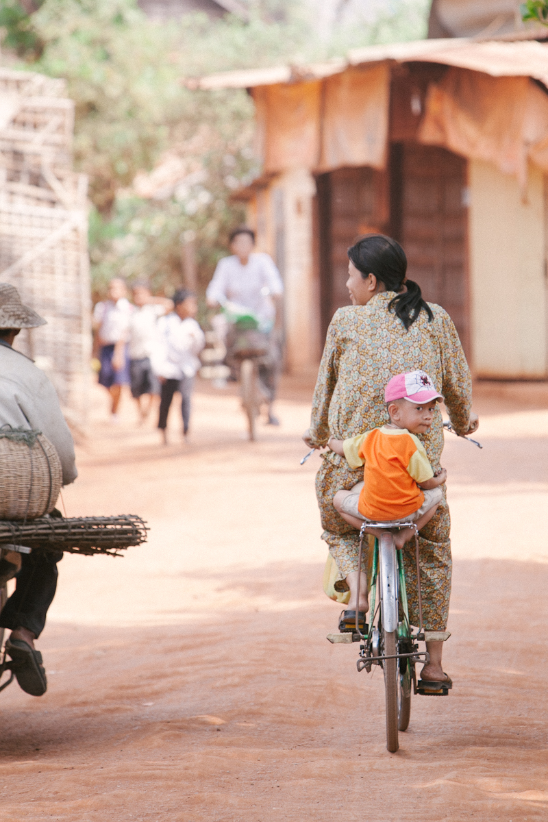 Baby on Bicycle Cambodia