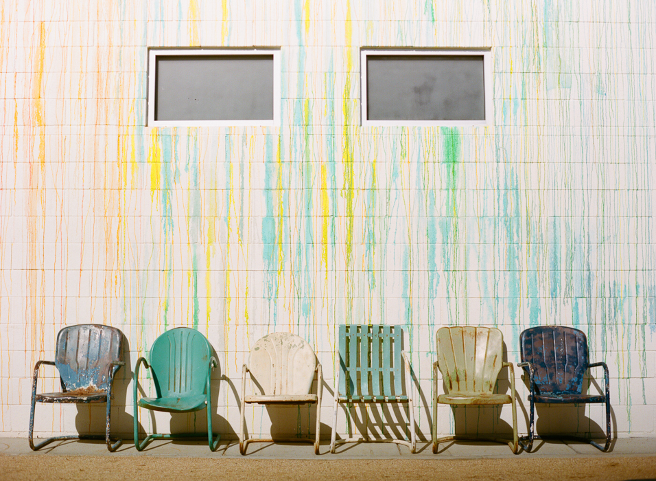 Drip Painted Chairs at the Ace Hotel Palm Springs