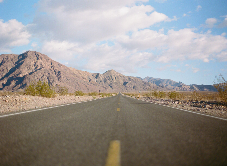 Open Road in the Mojave Desert