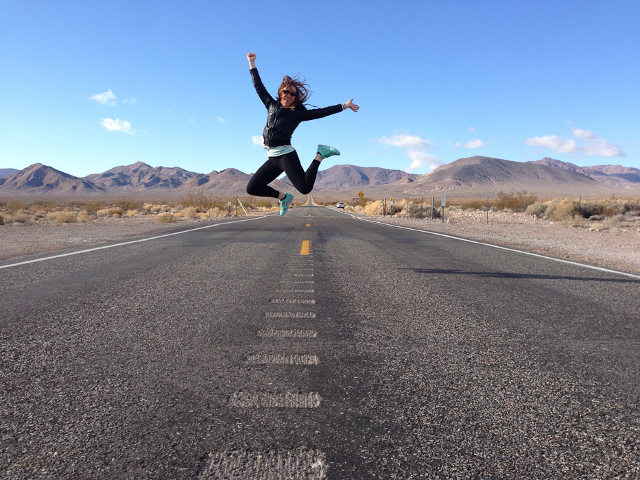 Road Jump in the Mojave Desert