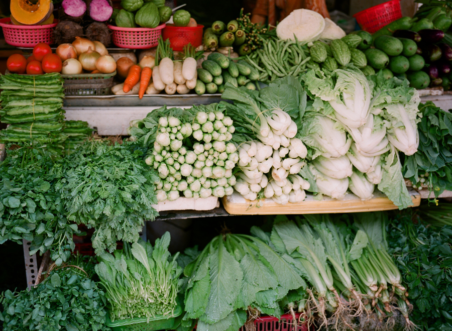 Fresh Vegetables at Benh Thanh in Ho Chi Minh Fresh Vegetables at Benh Thanh in Ho Chi Minh