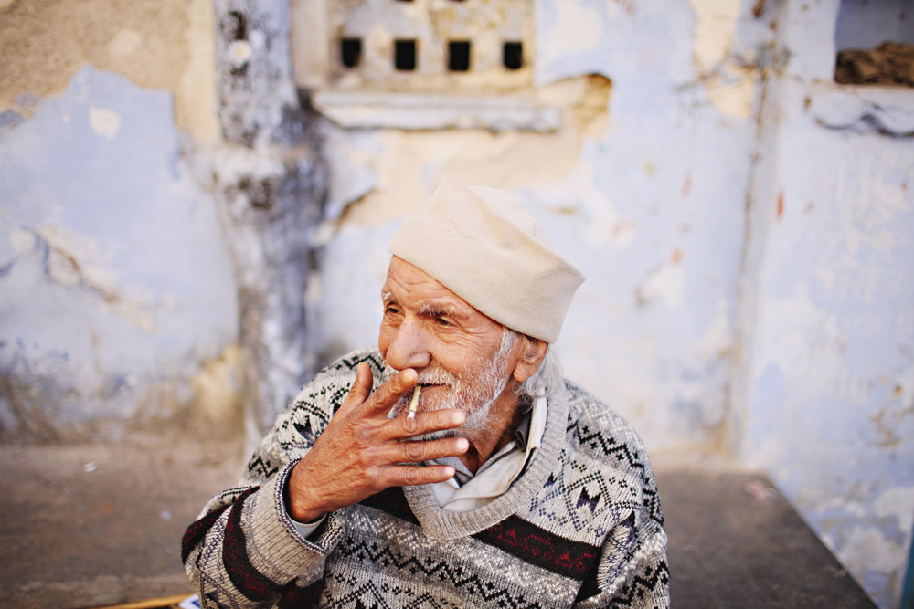 Man Smoking in Udaipur