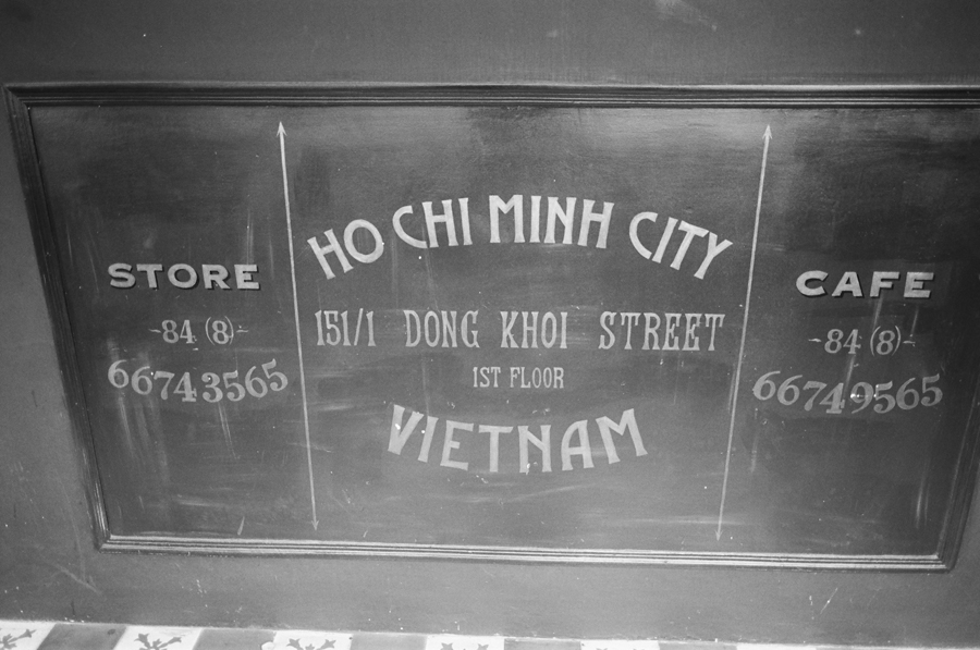 Sign at Lusine Restaurant in Ho Chi Minh Sign at Lusine Restaurant in Ho Chi Minh