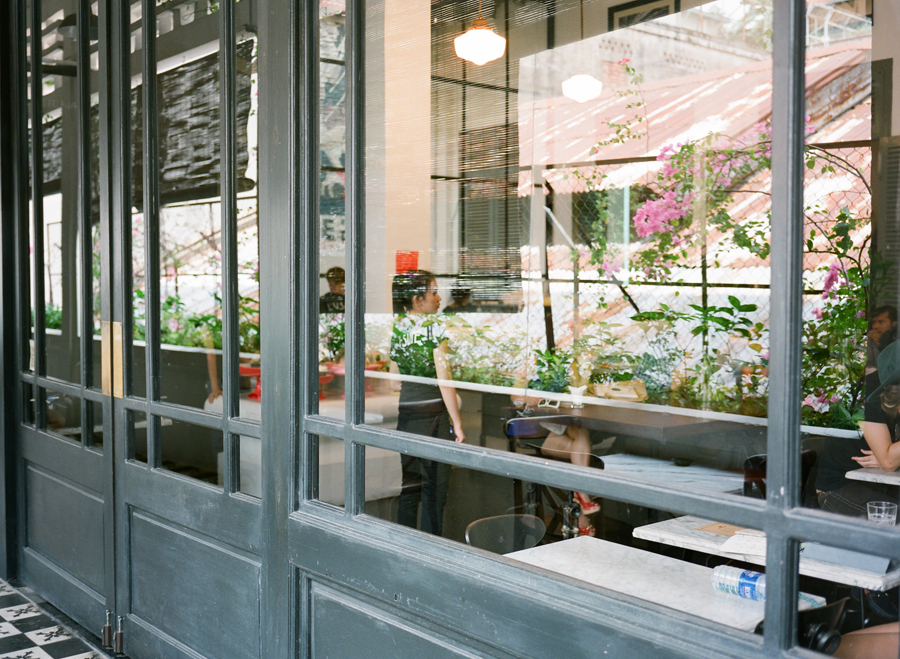 Windows at Lusine Restaurant in Ho Chi Minh Windows at Lusine Restaurant in Ho Chi Minh