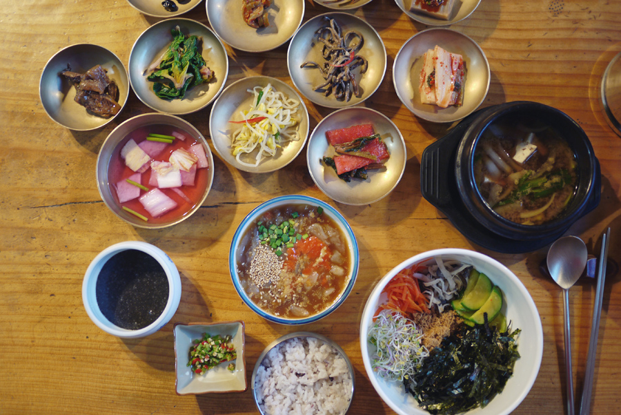 Dinner Spread in Seoul South Korea