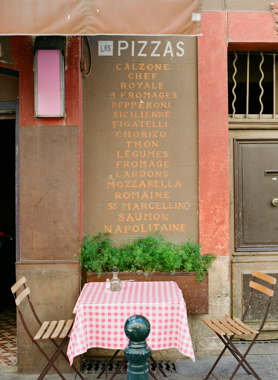 Pizza Menu in the Aix en Provence
