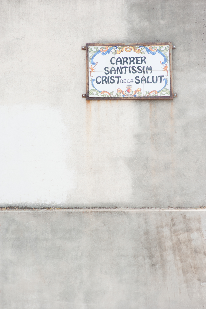 Road Sign in Valencia Spain