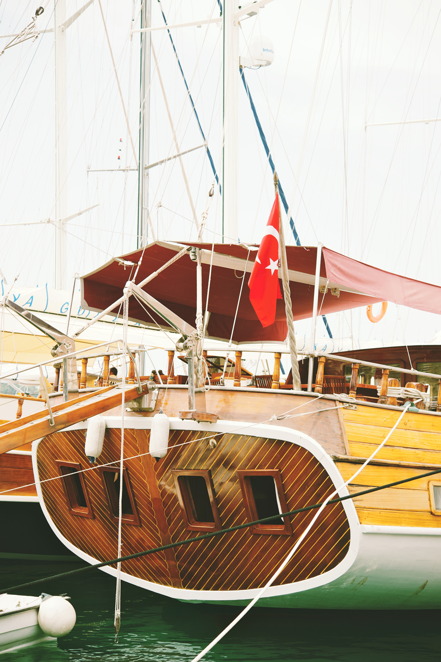 Wood Sailboat in Bodrum Turkey