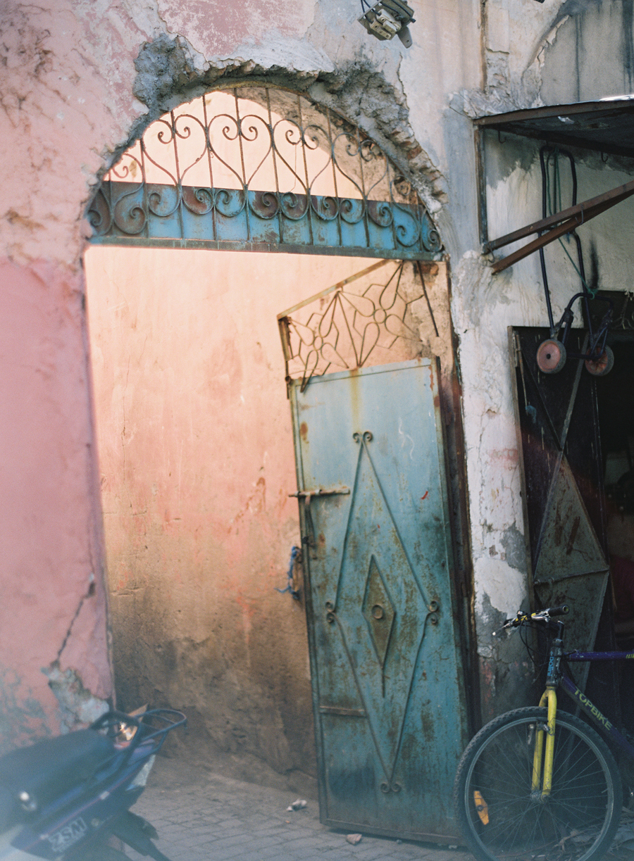 Blue Iron Door in Morocco