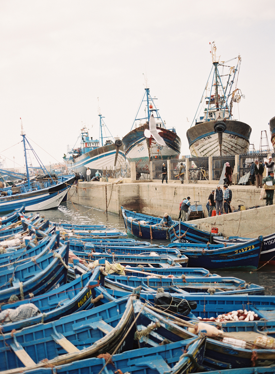 Boats in Essaouira Morocco