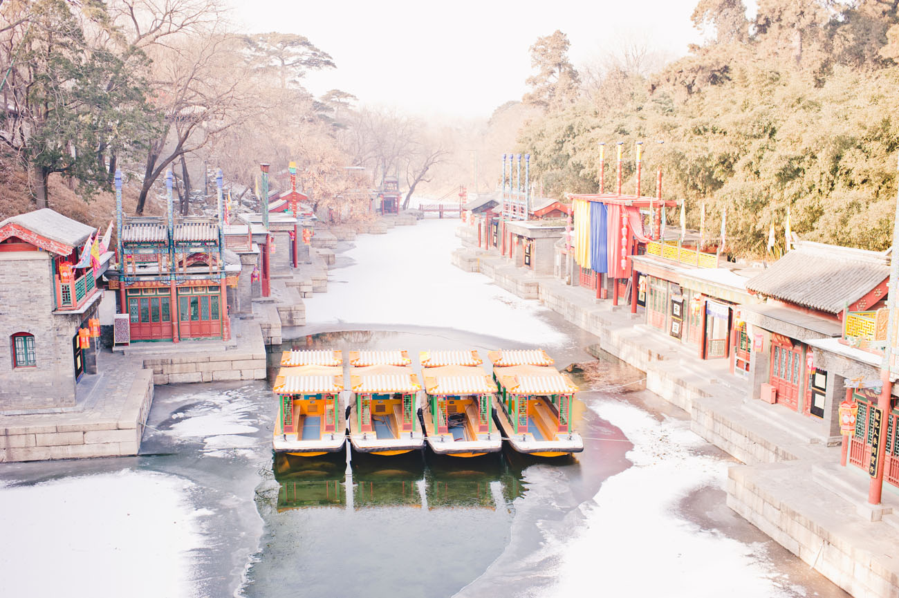 Docked Boats in Summer Palace