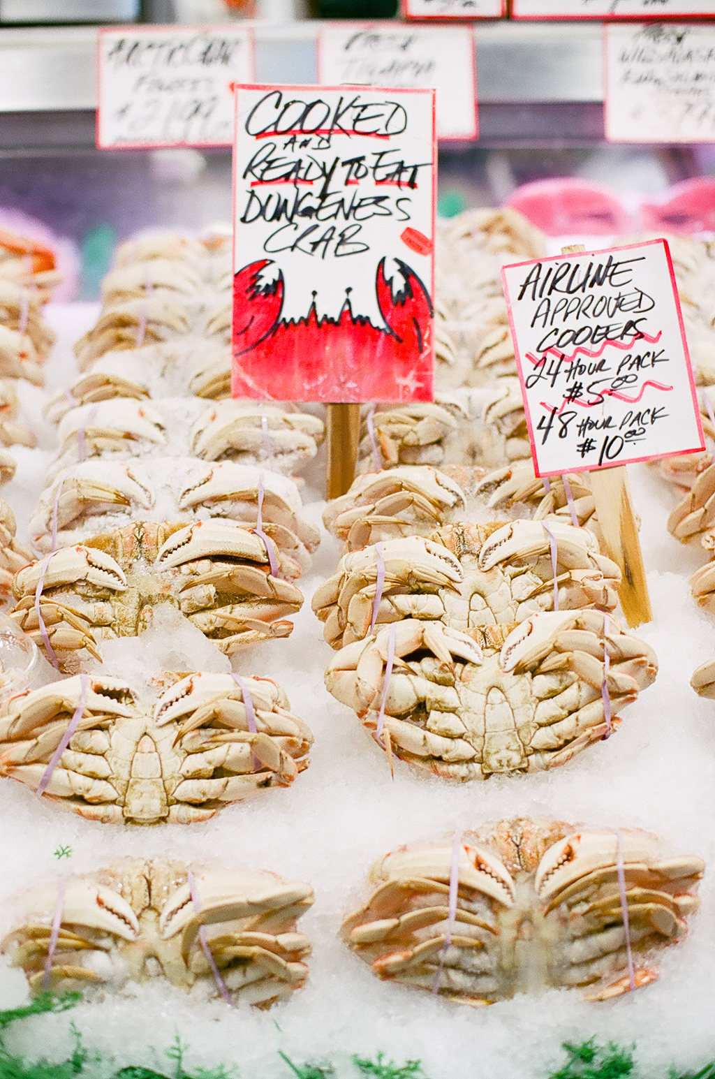 Fresh Crab at Pike Place Market in Seattle