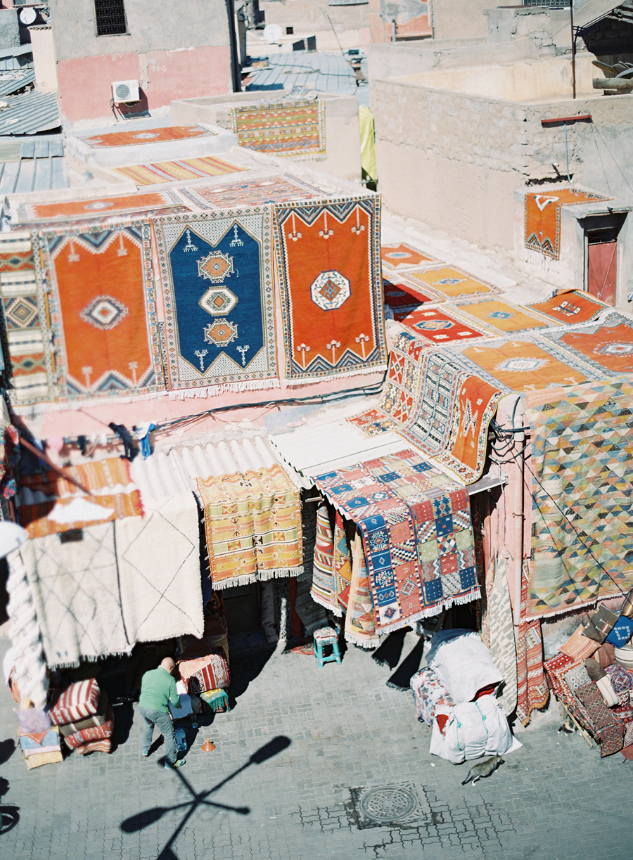 Market Rug Vendors in Morocco