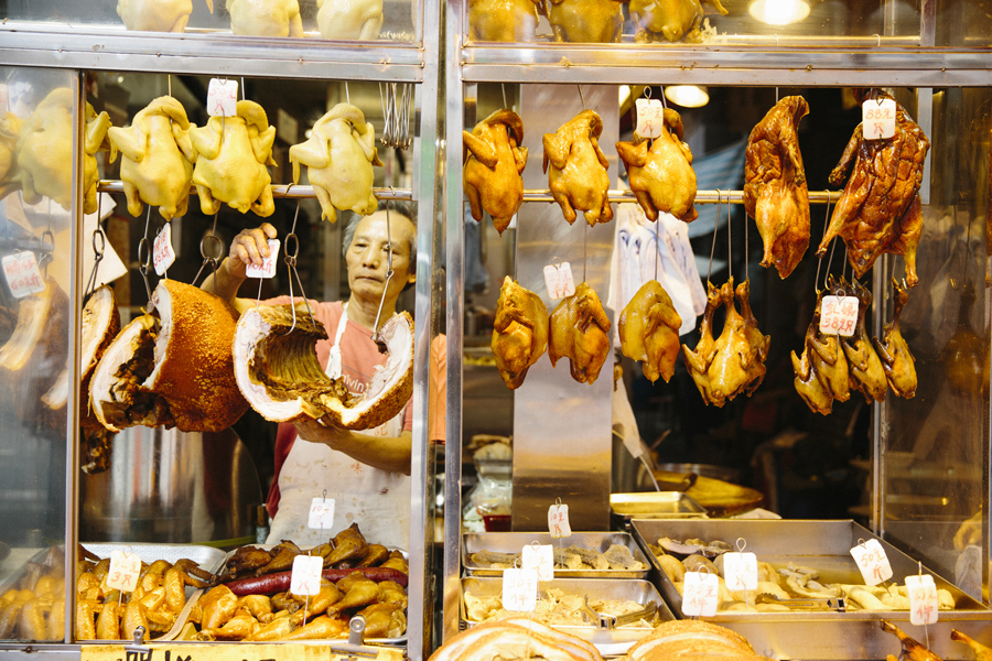 Meat Market in Mongkok Hong Kong