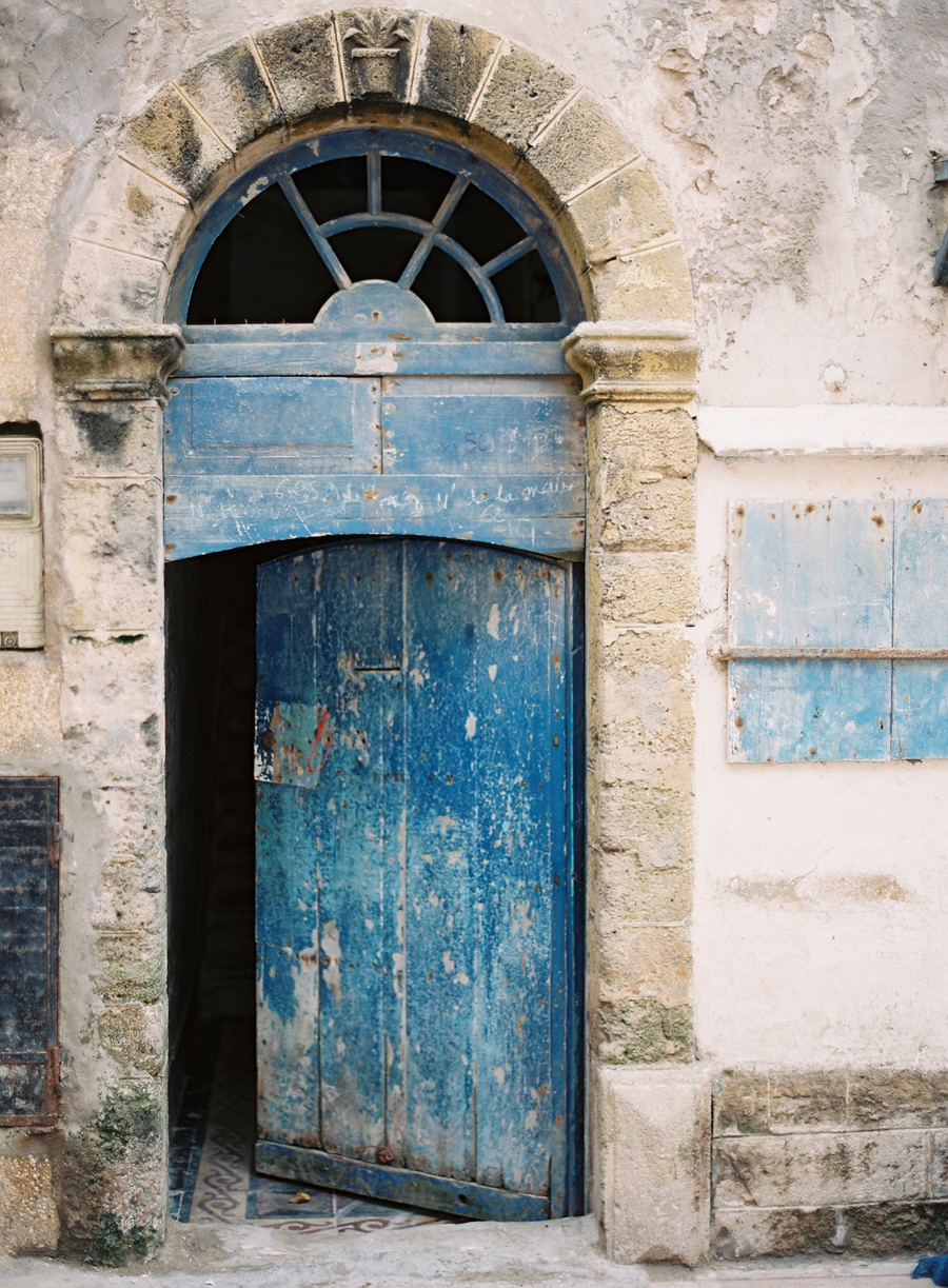 Old Blue Door in Morocco