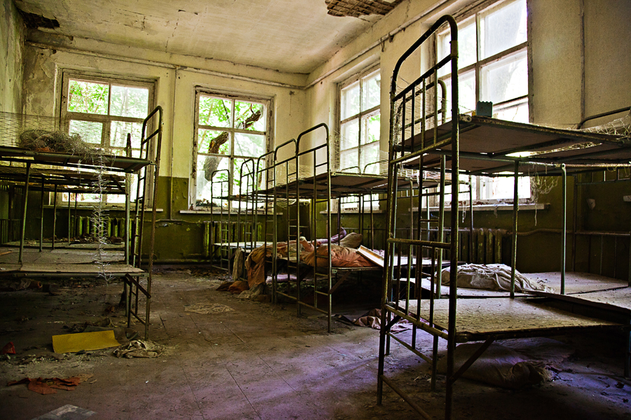 Abandoned Beds Near Chernobyl