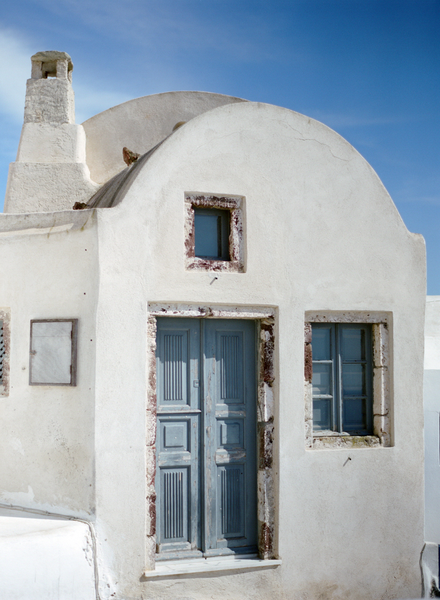 Blue and White Home in Oia Santorini