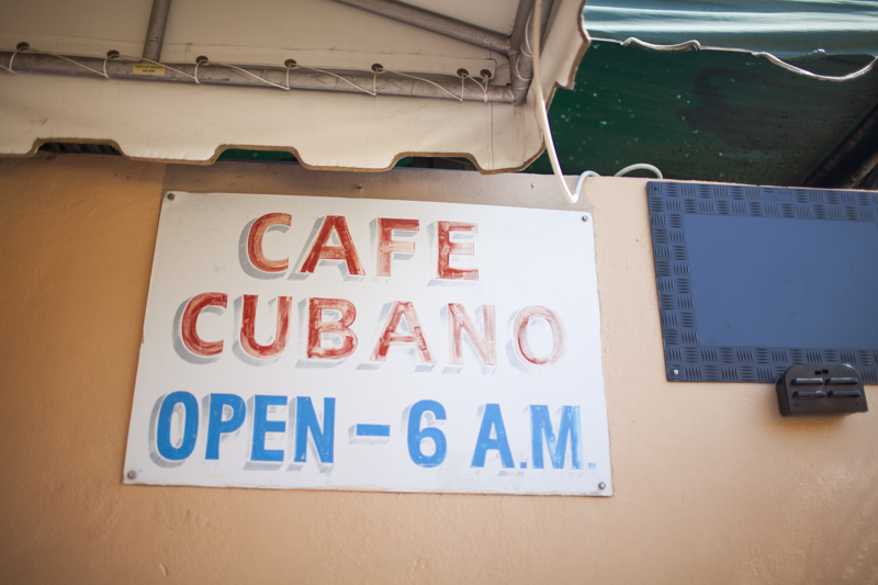 Cafe Cubano Sign at The Oasis