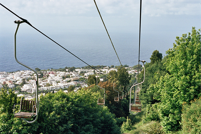 Lift to Mount Solaro in Capri Italy