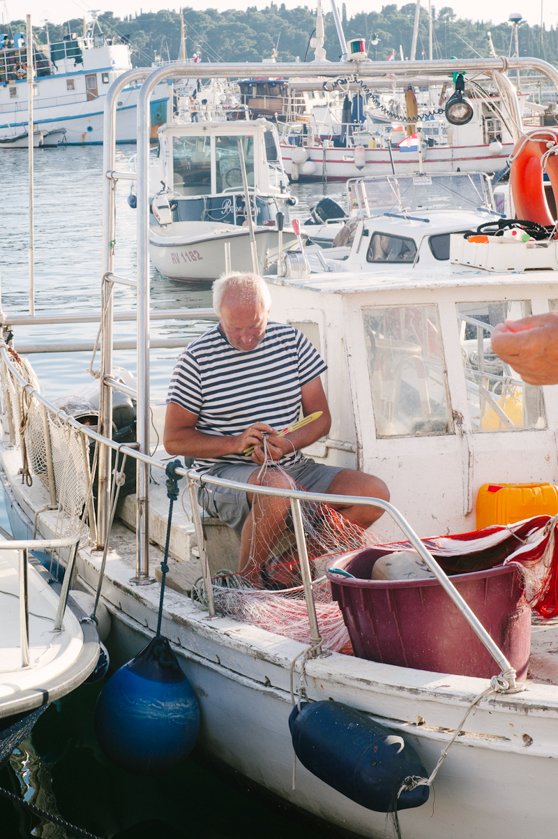 Man on a Boat in Croatia