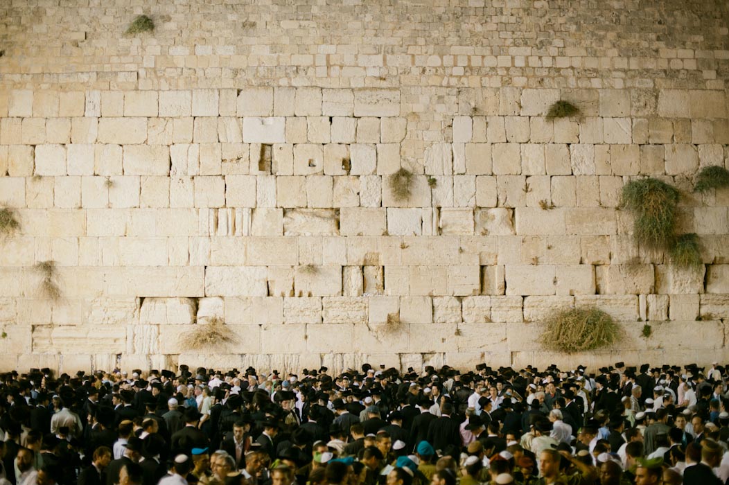 Crowds at the Western Wall of Jerusalem