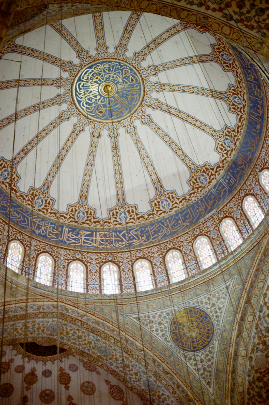 Detailed Ceiling at the Istanbul Blue Mosque