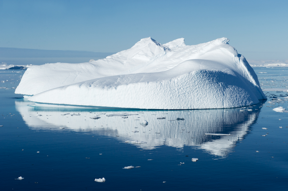 Icebergs Floating in Antarctica