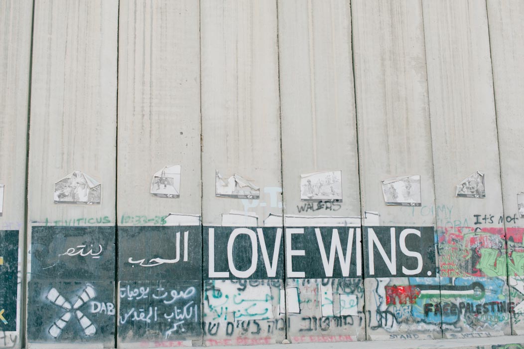 Love Wins Painting at the West Bank