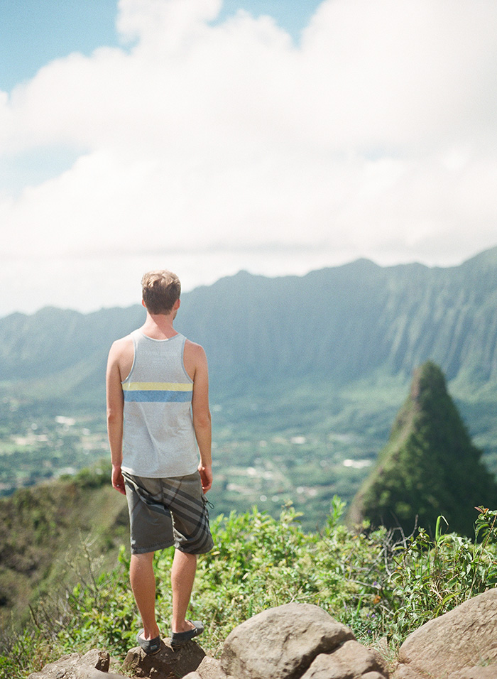 Man on the Olomana Hike on Oahu