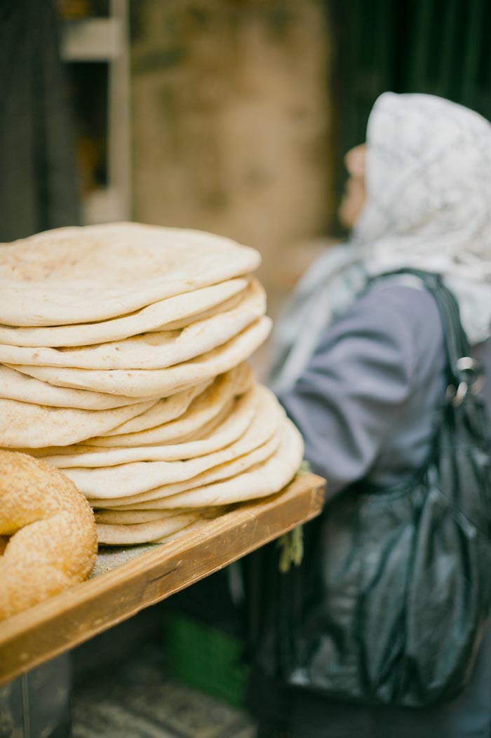 Pita Bread on the Streets of Jerusalem