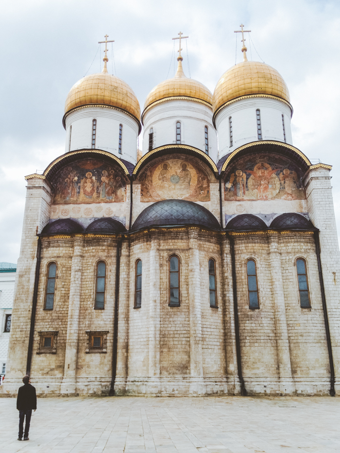 The Cathedral of the Dormition in the Moscow Russia