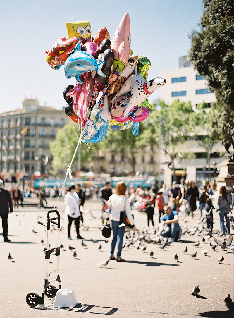 Cartoon Balloons in Barcelona Spain