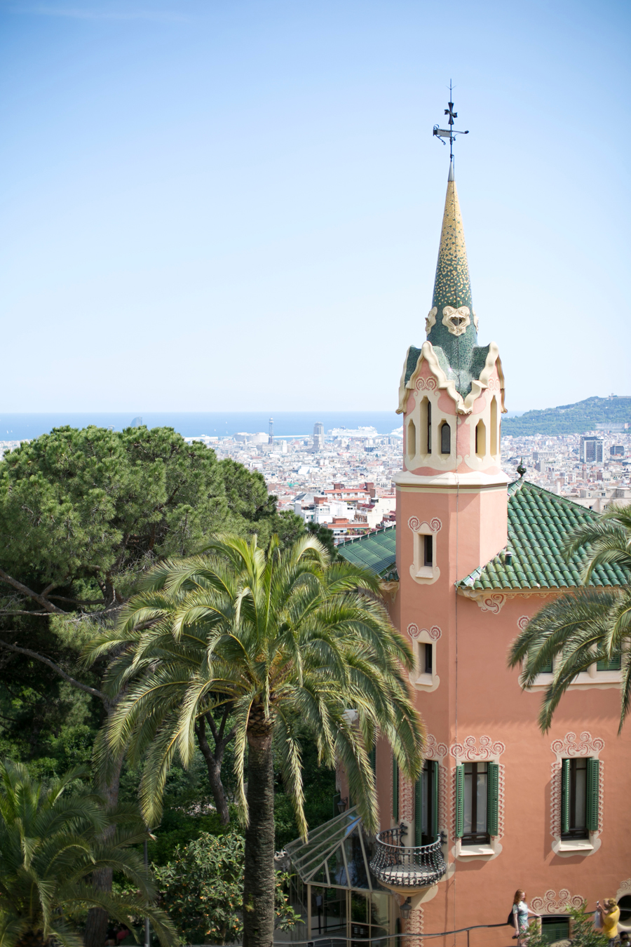 Gaudi House Church at Park Guell in Barcelona
