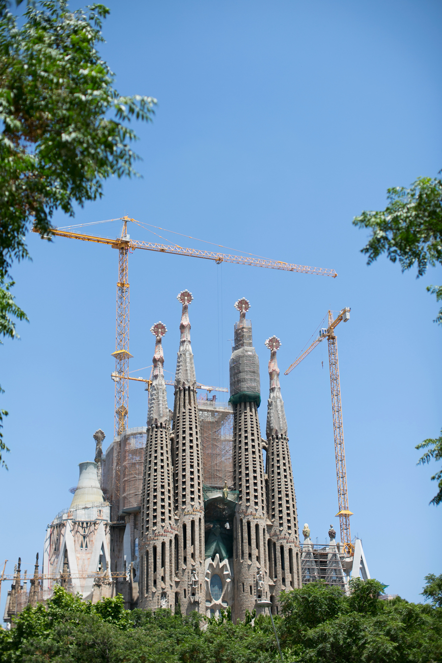 La Sagrada Familia in Barcelona Spain Under Construction